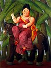 Fernando Botero Canvas Paintings - La primera dama